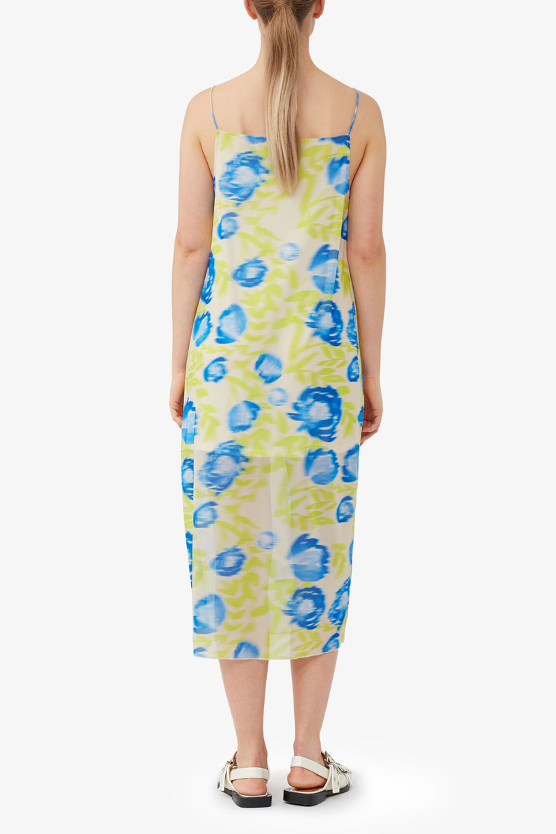 PRINTED MESH SLIP DRESS 4
