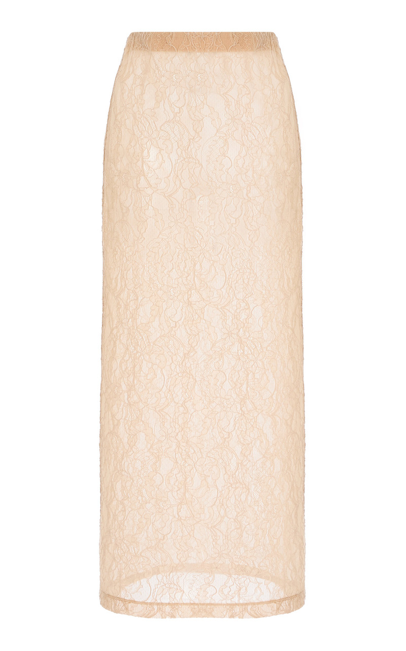 Lace Tube Skirt khaki 1