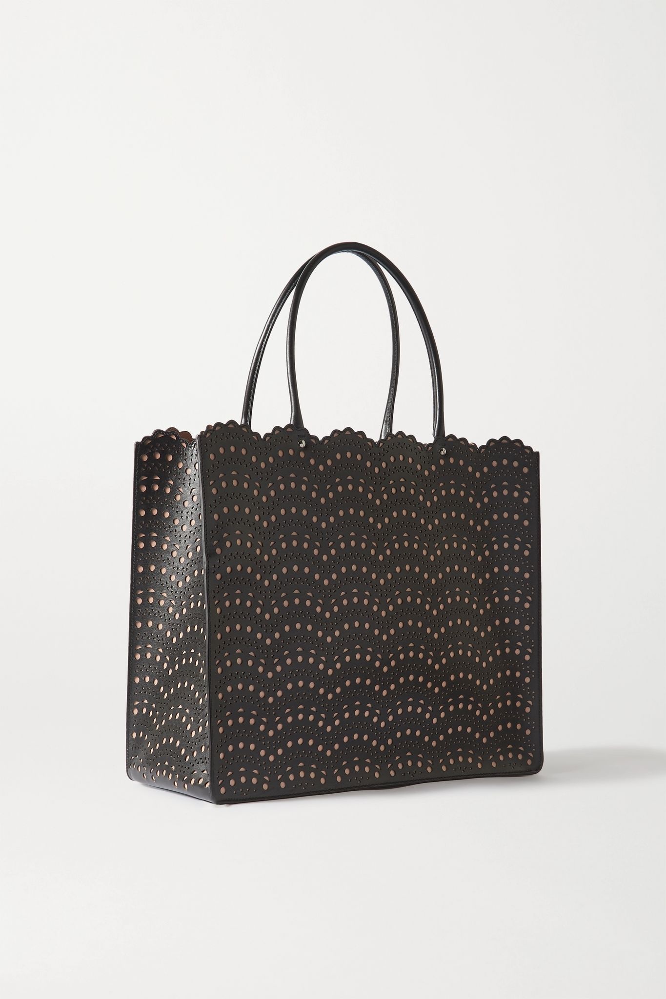 Garance medium scalloped laser-cut leather tote - 3