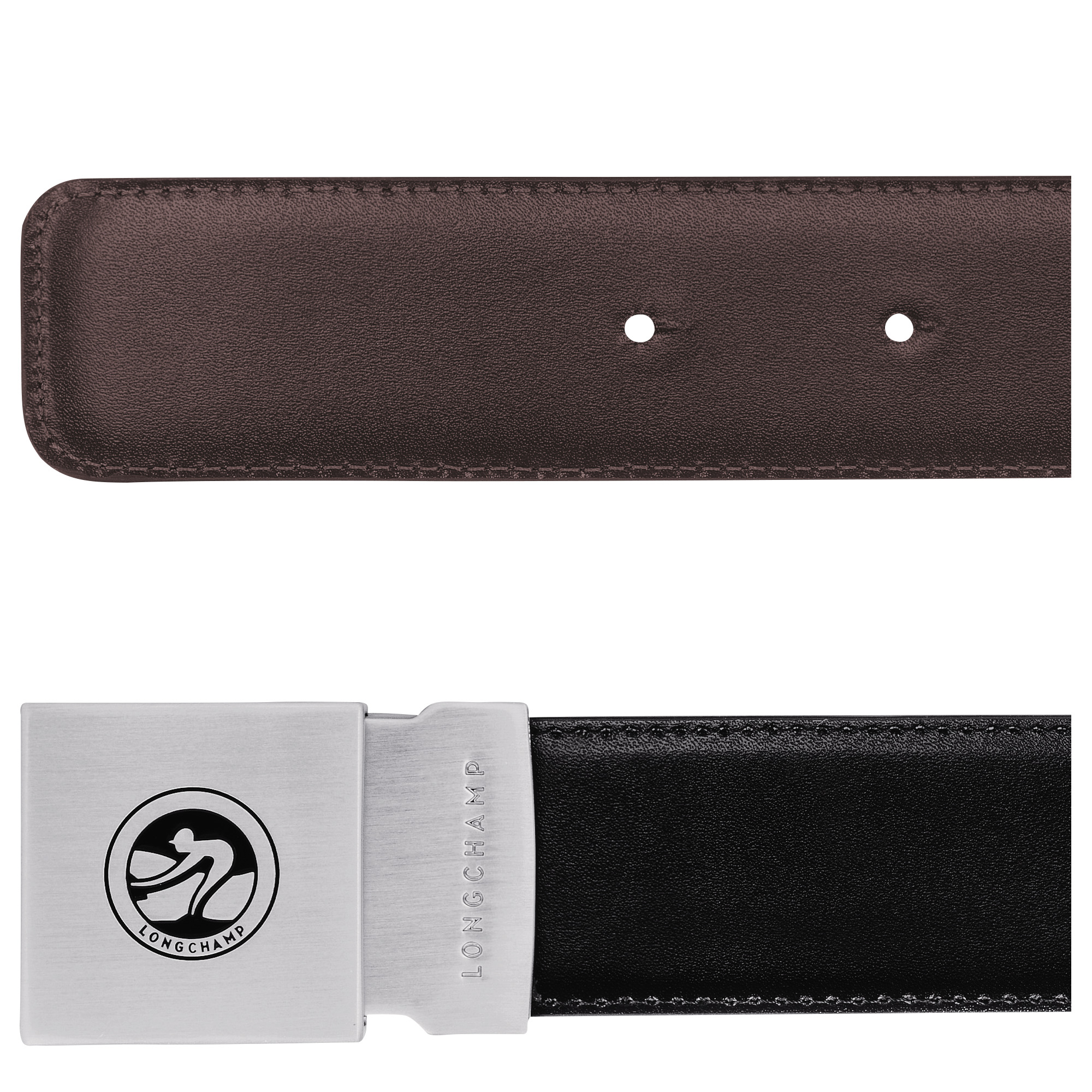 Army Men's belt Black/Mocha - Leather - 2