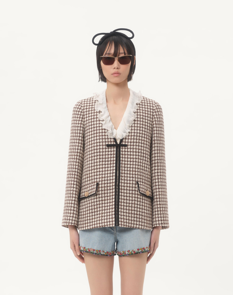 LIGHT TWEED PIED DE POULE JACKET 5