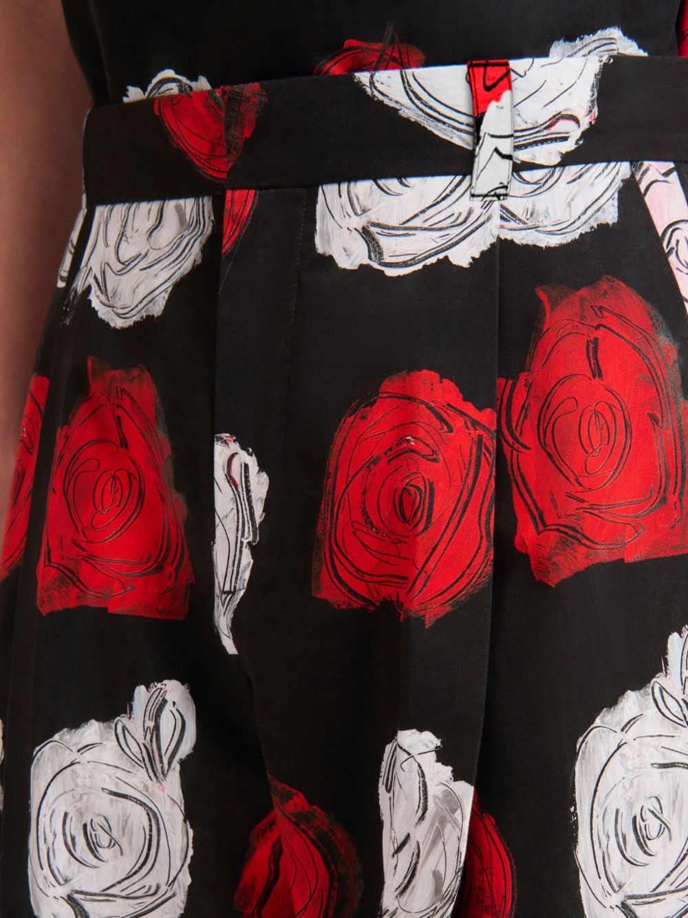 rose-print trousers - 4