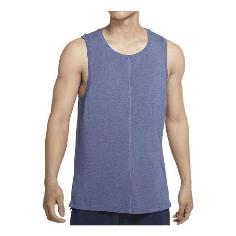 Men's Nike Solid Color Gym Running Training Sports Blue Gray Vest BV4037-410 - 1
