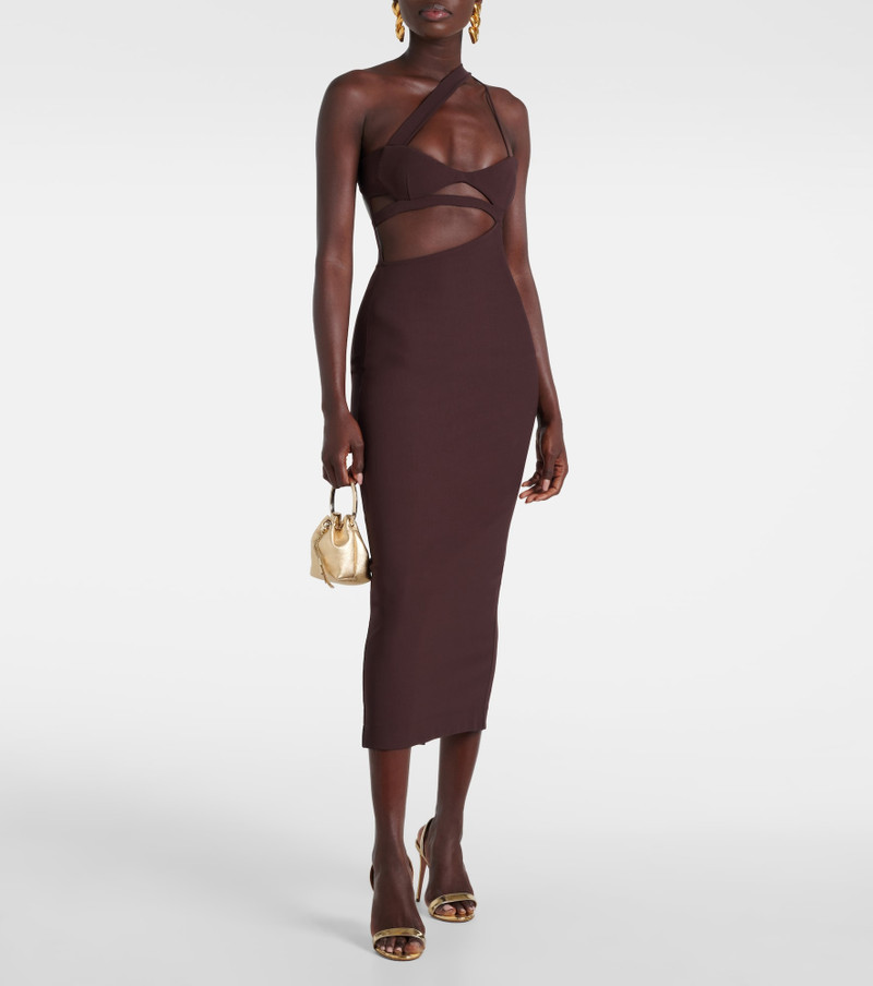 NENSI DOJAKA Asymmetric silk midi dress outlook