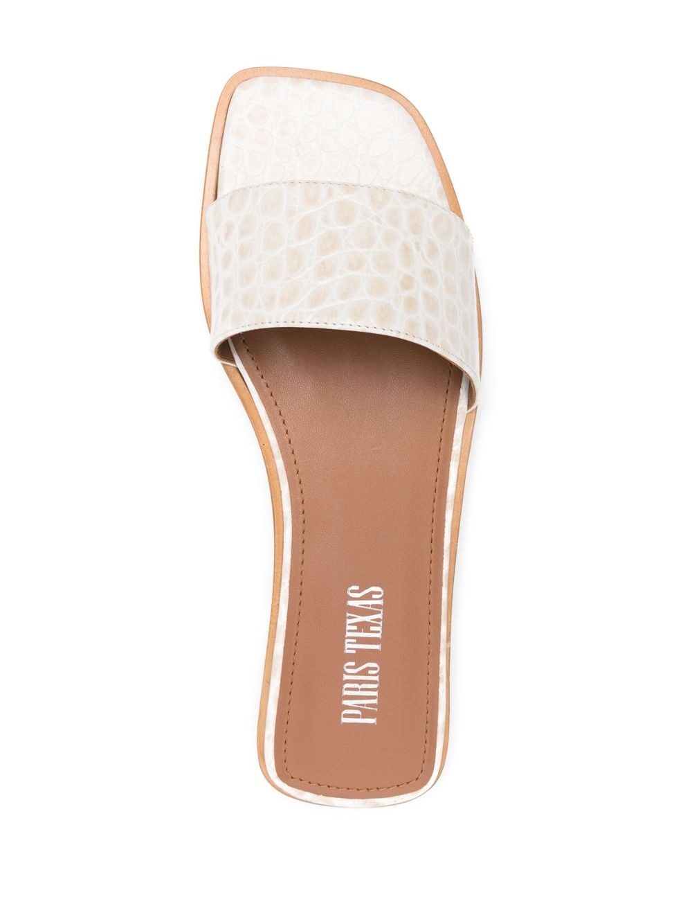crocodile-effect leather sandals - 4