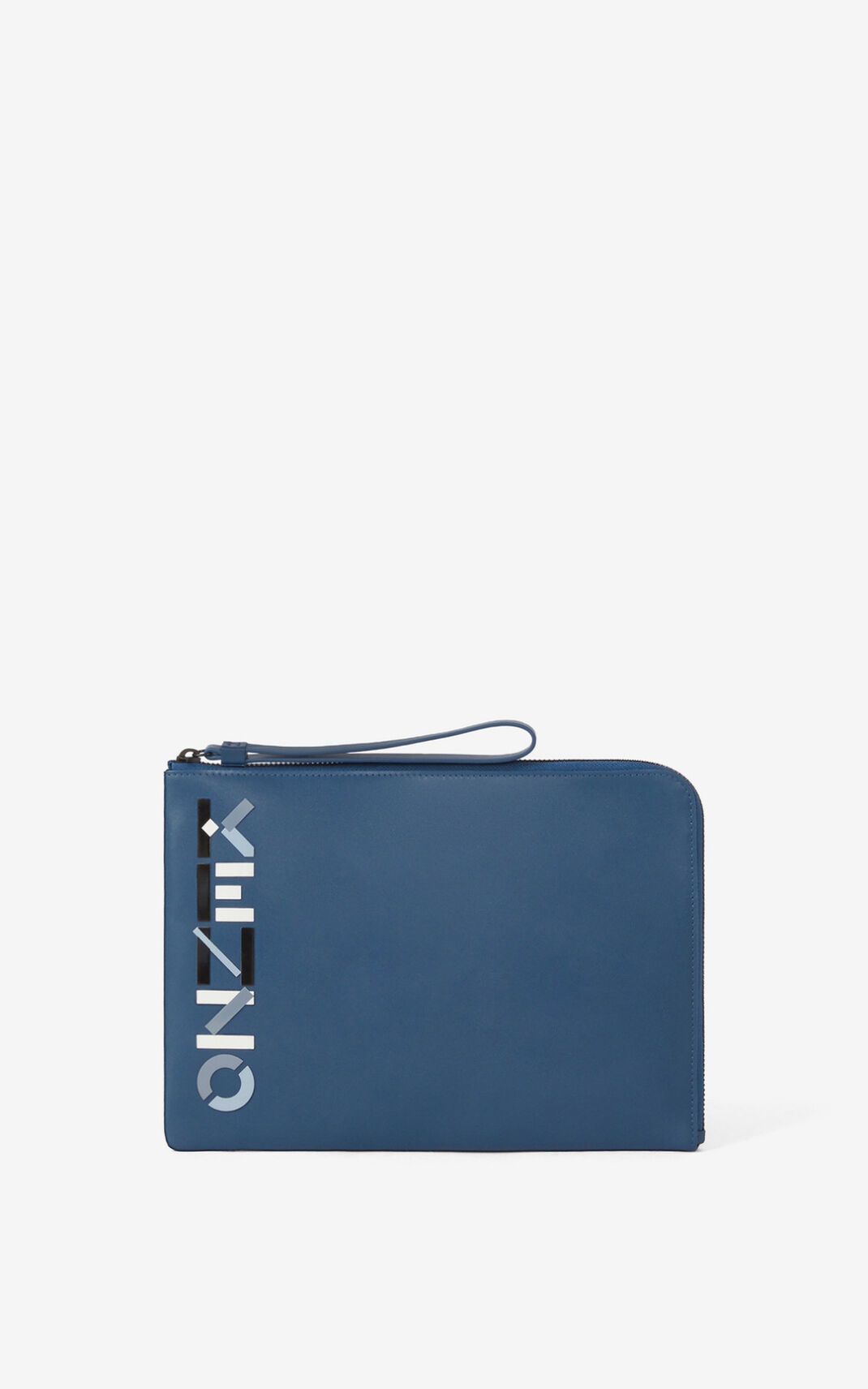The Winter Capsule' KENZO Logo large leather clutch - 2
