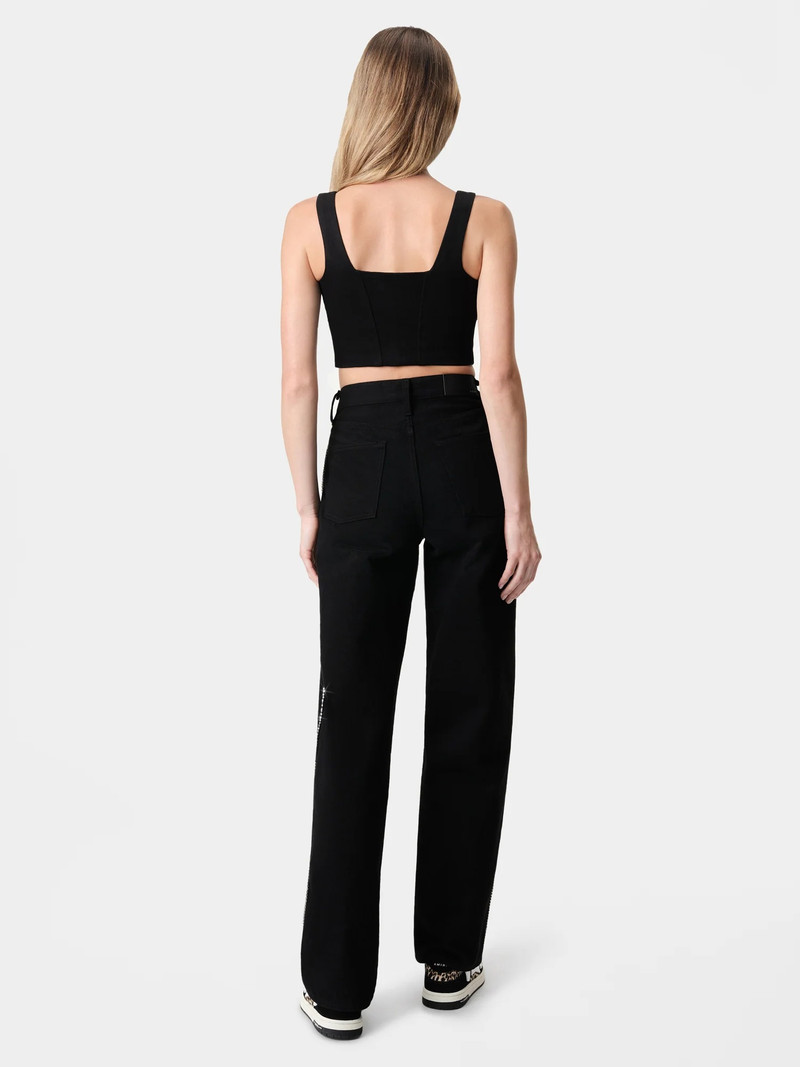 WOMEN'S CRYSTAL STRIPE WIDE STRAIGHT 5