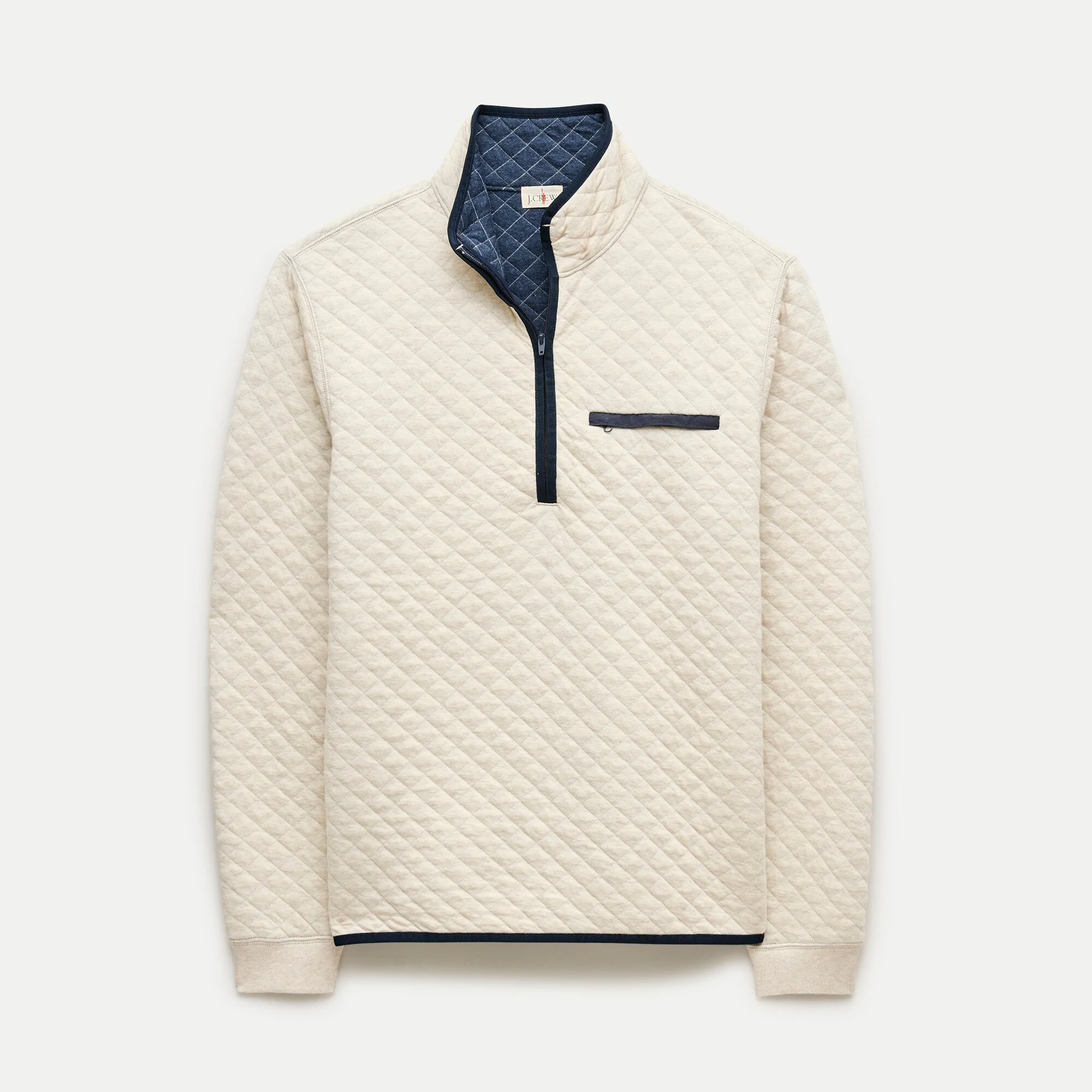 Quilted quarter-zip pullover - 1