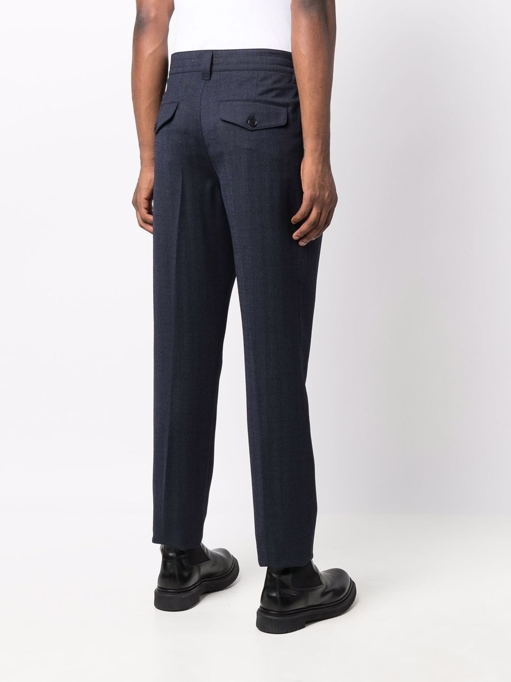 woven tapered leg trousers - 4