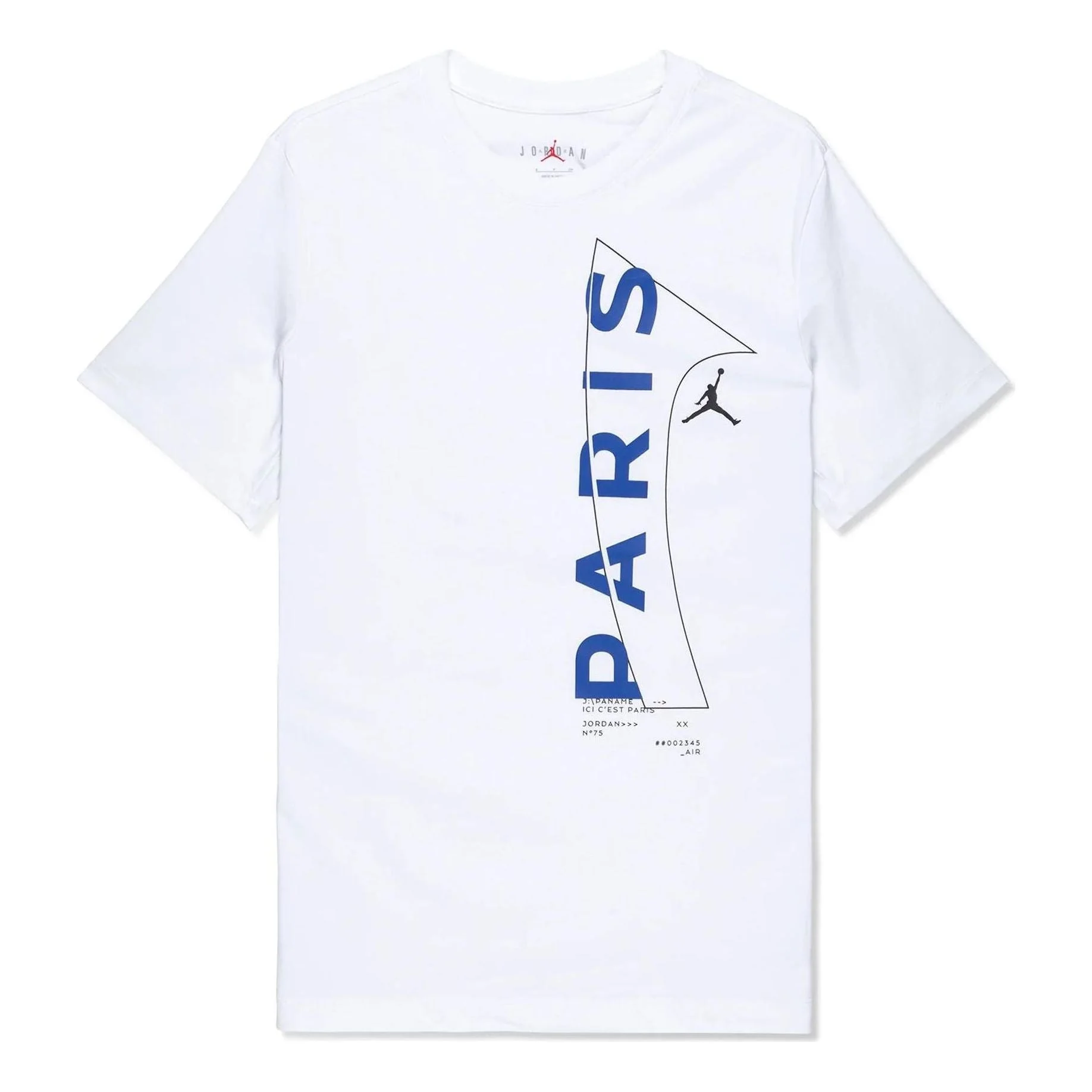 Air Jordan x Paris Saint-Germain Logo T-shirt 'White Game Royal' DM3092-100 - 1