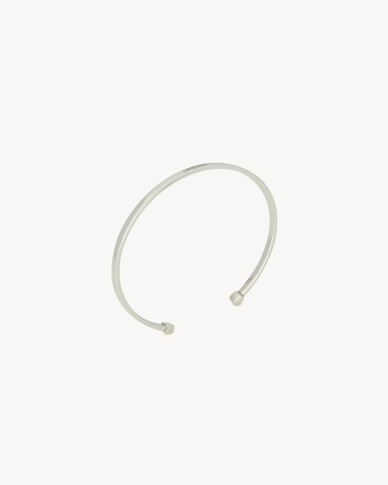 SAINT LAURENT THIN CUFF IN STERLING SILVER 1