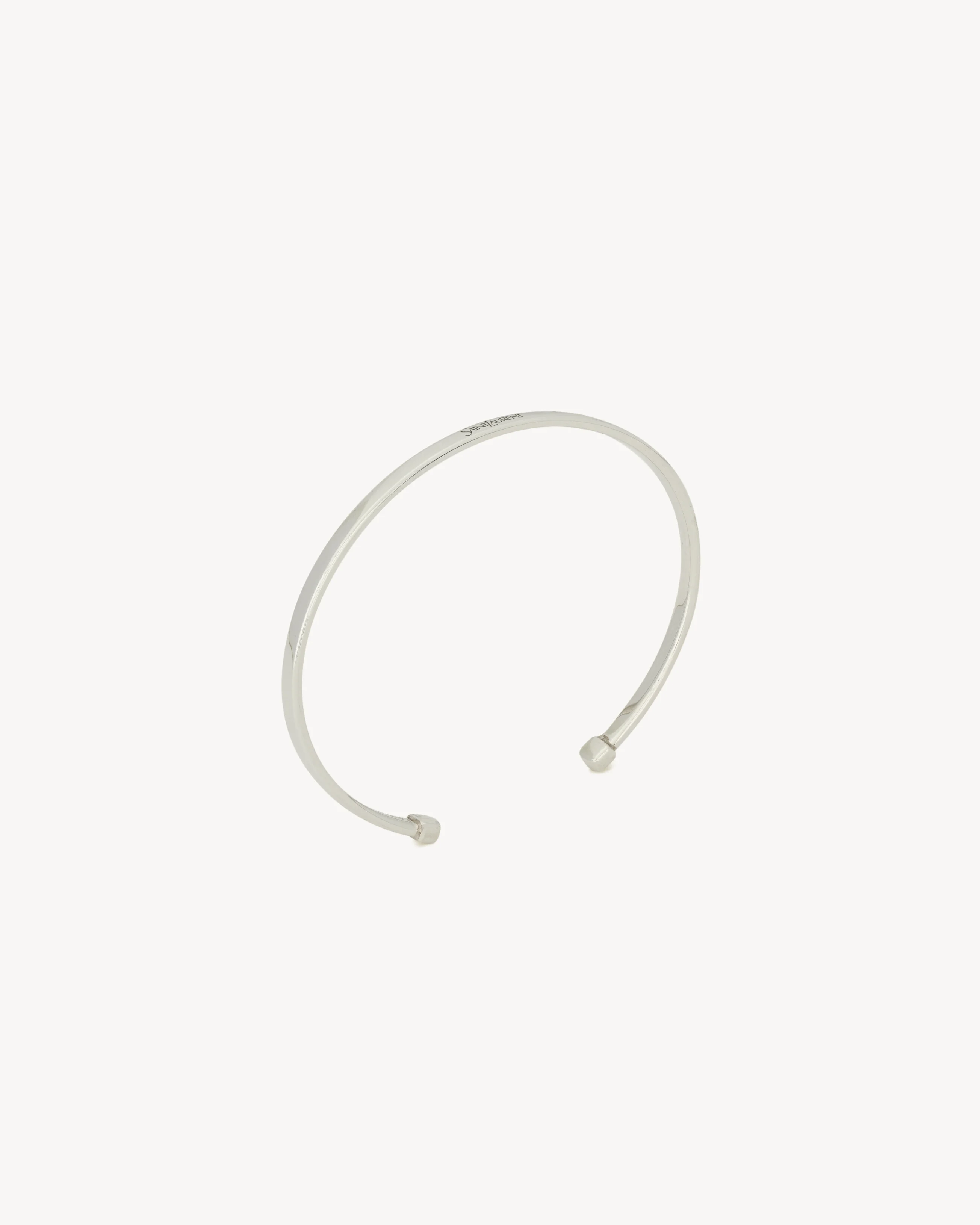 SAINT LAURENT THIN CUFF IN STERLING SILVER - 1