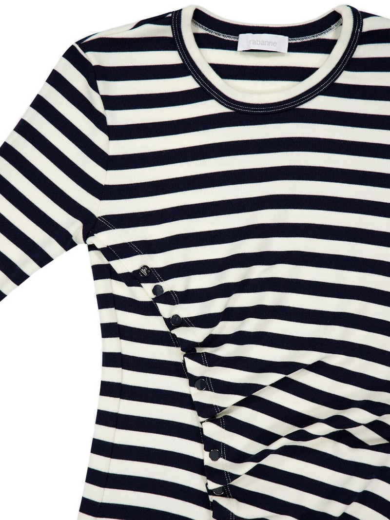 striped button-detail top 3