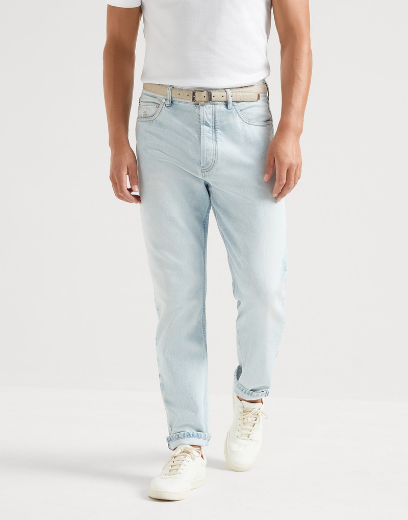 Denim iconic fit five-pocket trousers 1