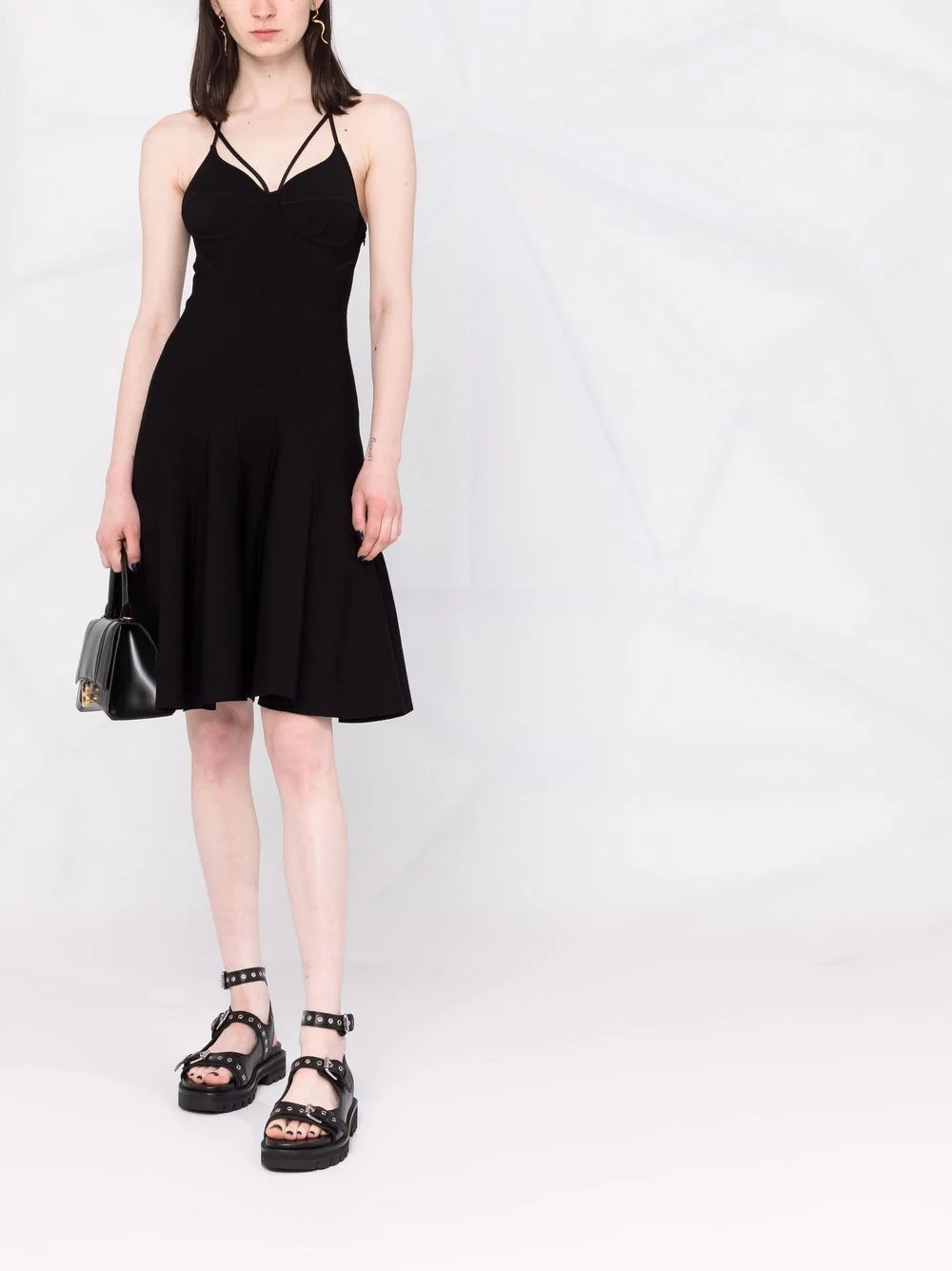fluted mini dress - 2