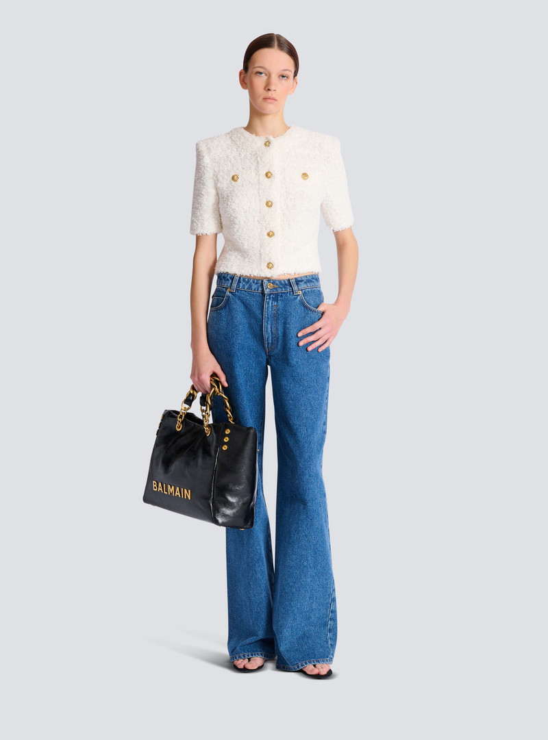 Balmain Cardigan in dotted tweed outlook