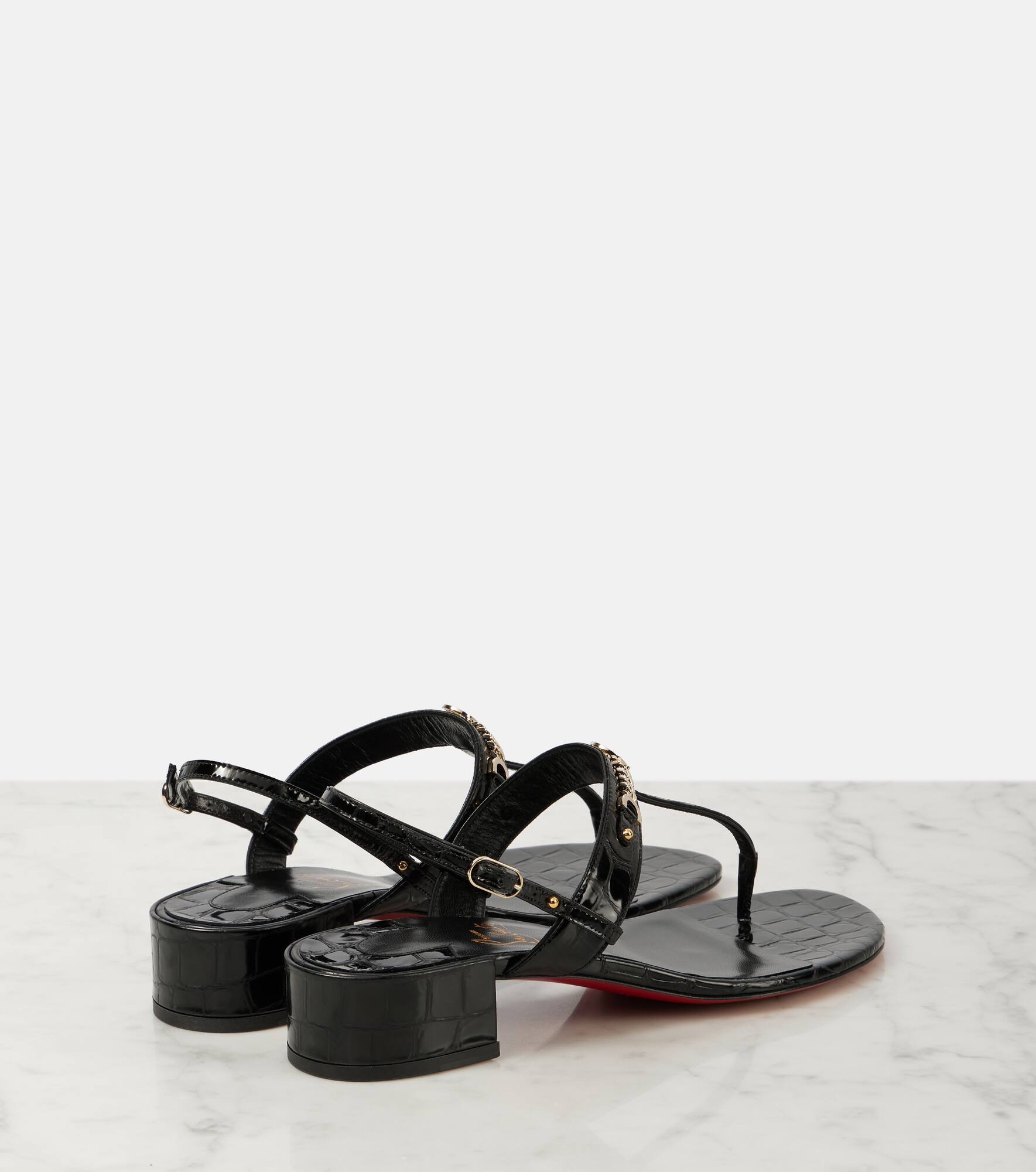 MJ Thong croc-effect leather sandals - 2