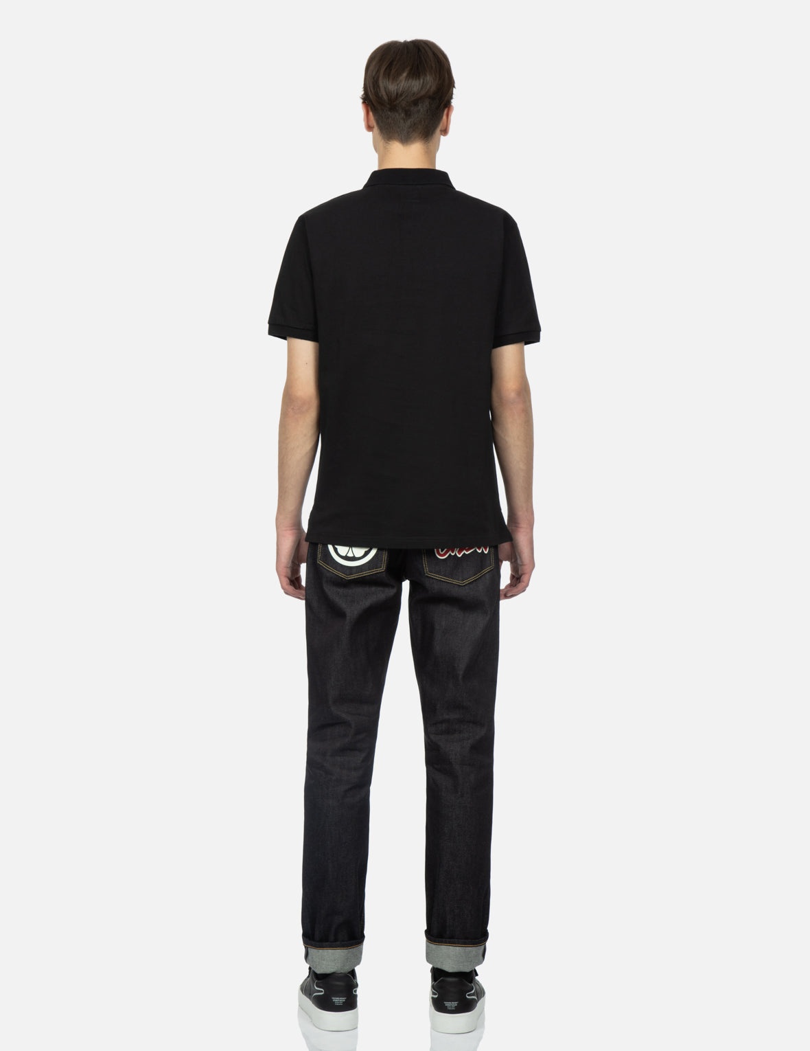 Kamon and Graffiti Logo Print Carrot-Fit Denim Jeans #2017 - 5