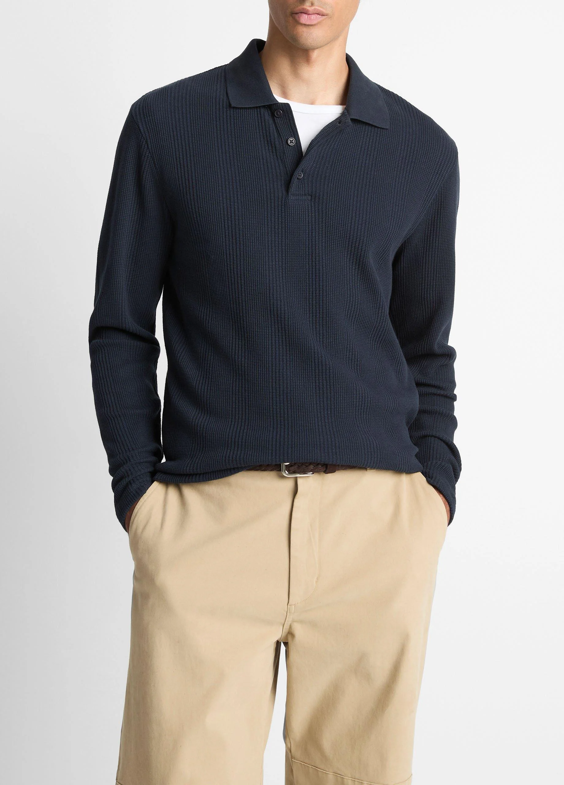 Variegated Cotton Polo Shirt - 1