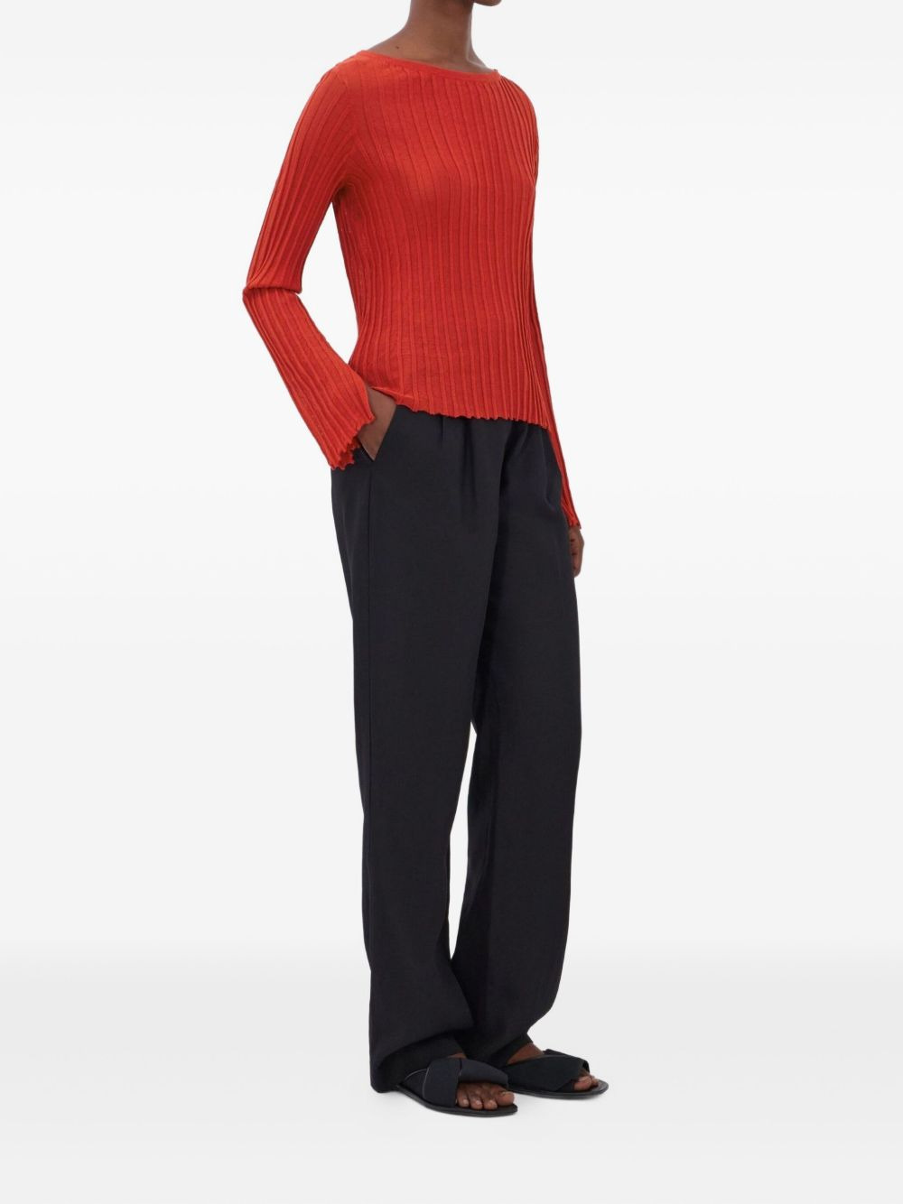 Mabille ribbed boat-neck top - 3