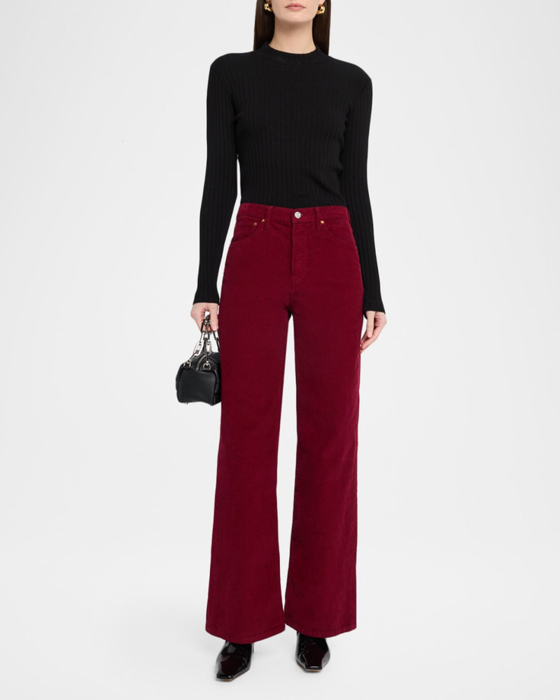 RE/DONE Studded Wide Flare Corduroy Pants outlook