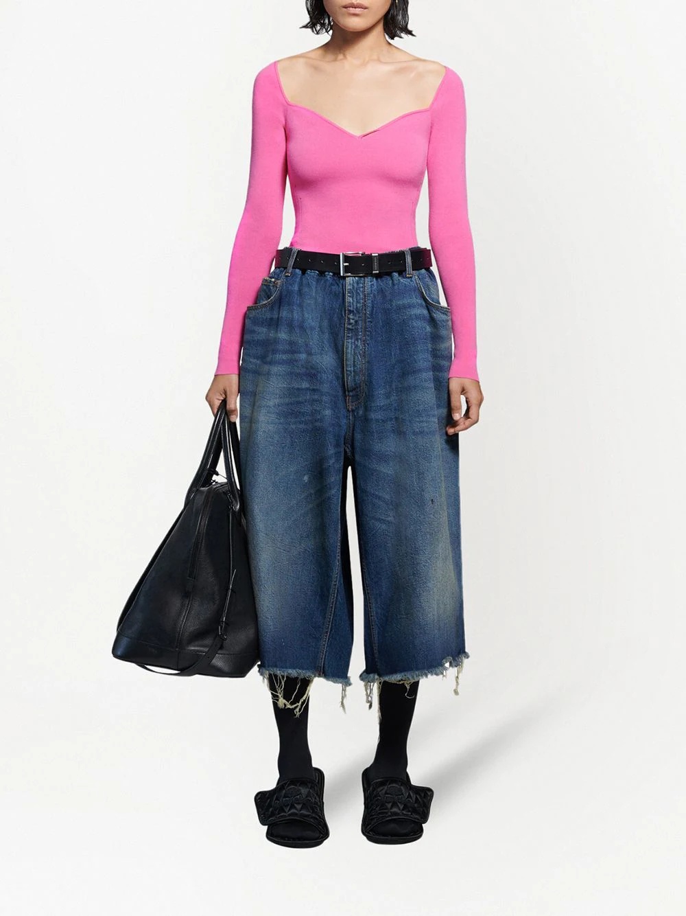 bustier-neck top - 2