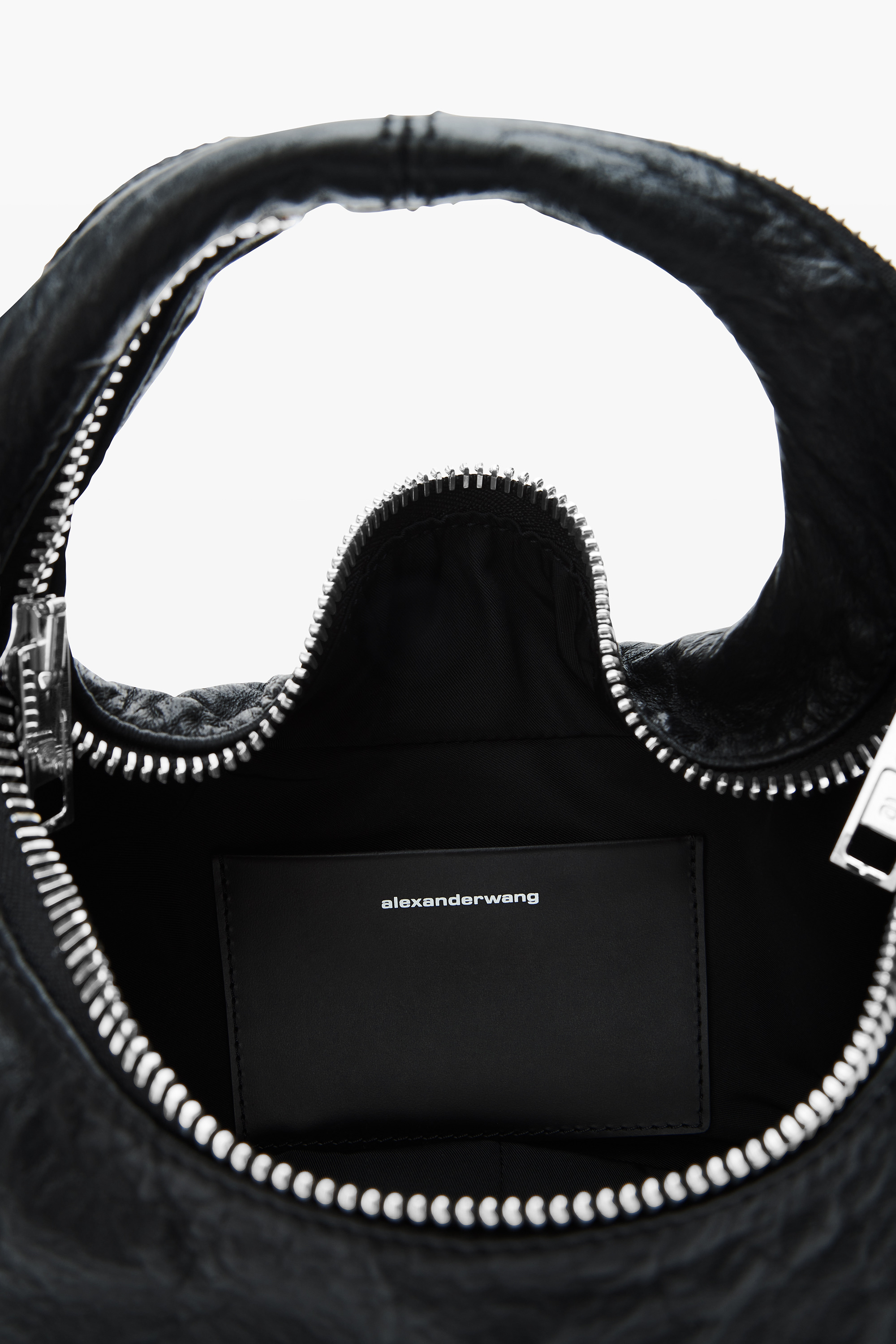 Black Memory Leather Mini Twyst Bag - 4