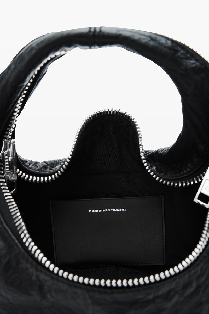 Black Memory Leather Mini Twyst Bag 4