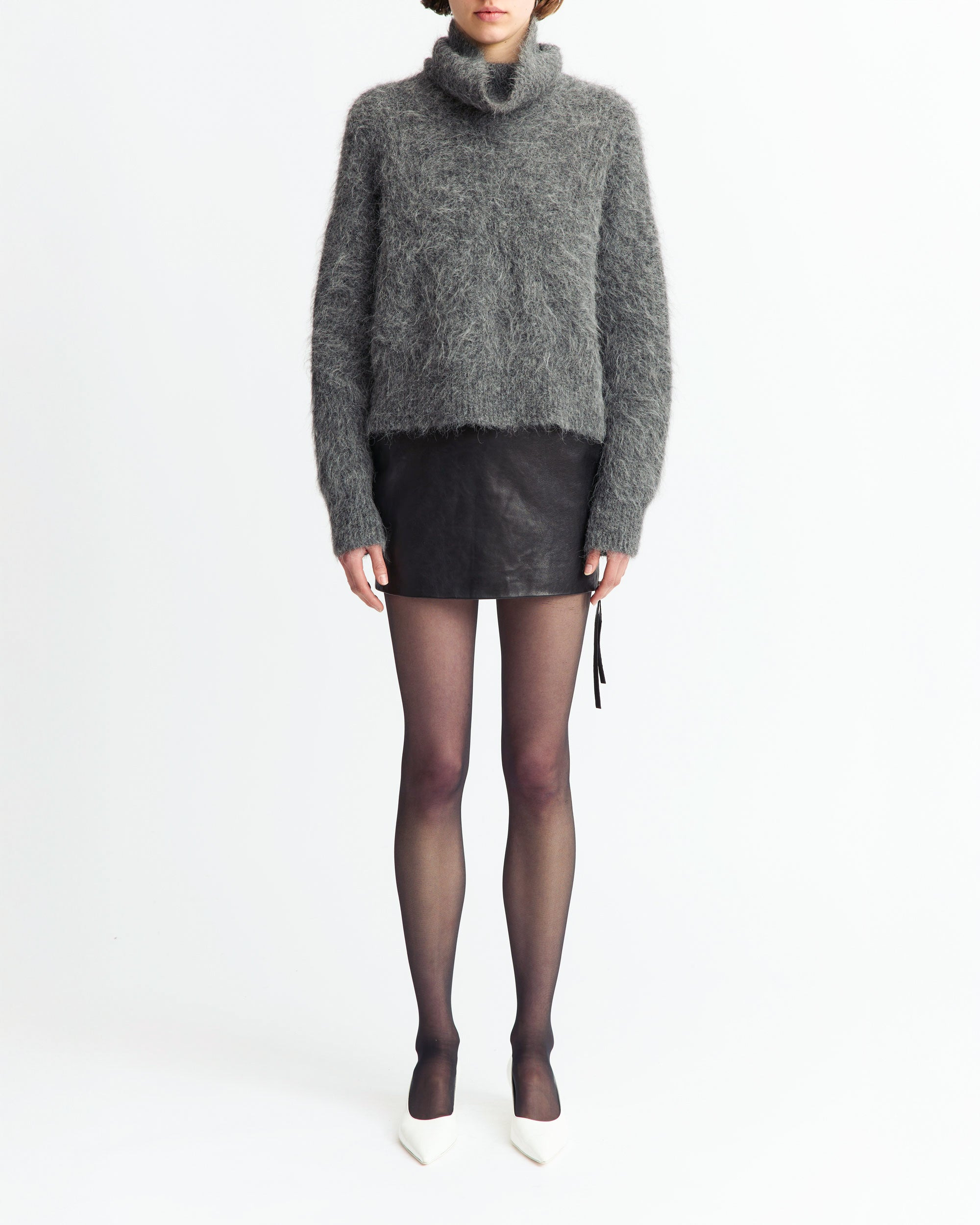ROLL NECK SEPHIA JUMPER IN KNIT - 2