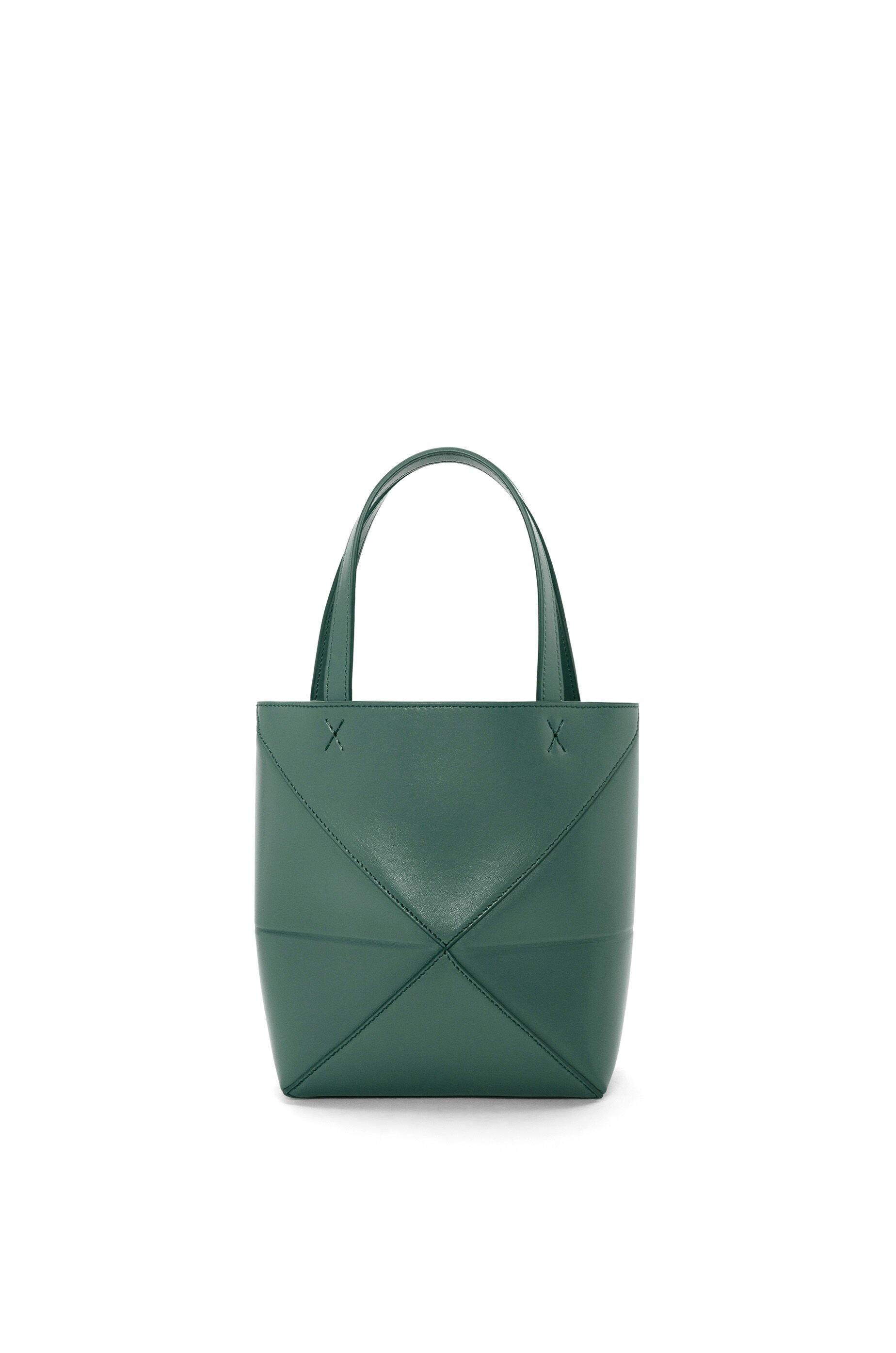 Mini Puzzle Fold tote in shiny calfskin - 5