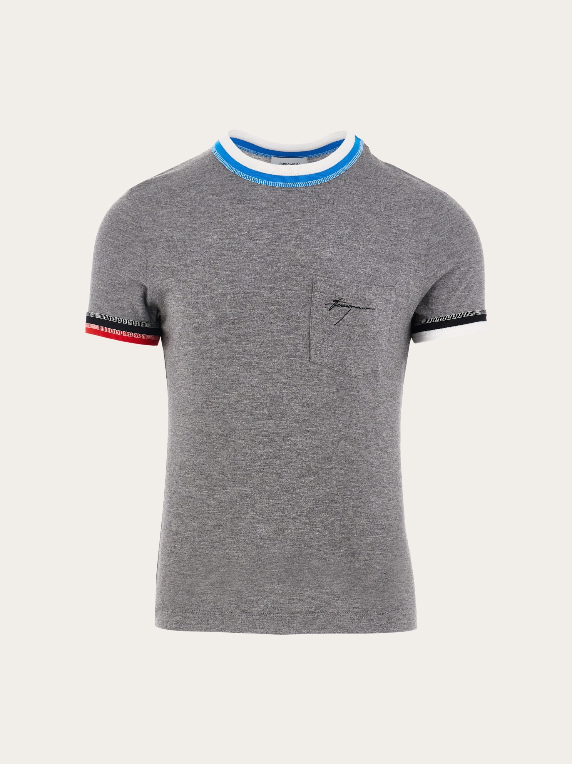 T-shirt with color block trims - 1