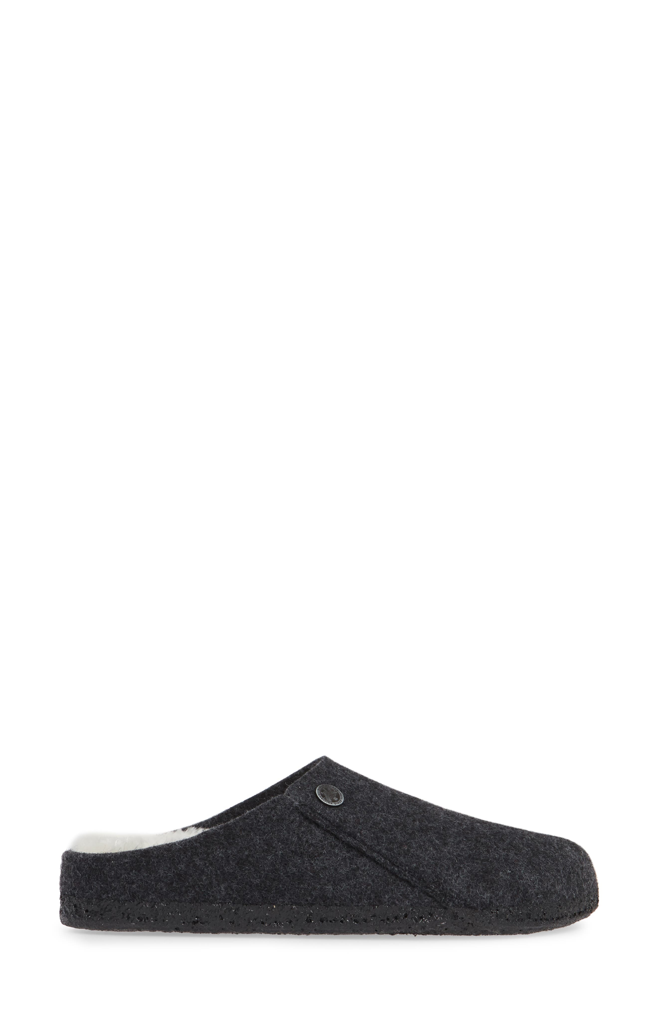Birkenstock Zermatt Genuine Shearling Lined Slipper in Anthracite Wool at Nordstrom - 3