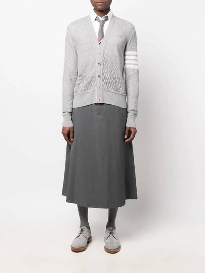 Thom Browne 4-Bar cashmere mesh cardigan outlook