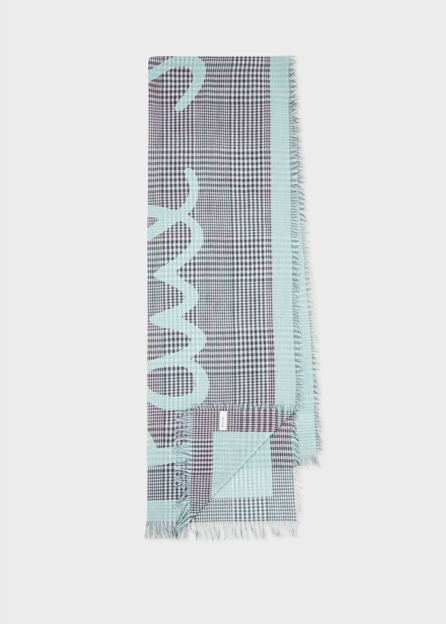 Check Signature Logo Scarf - 1