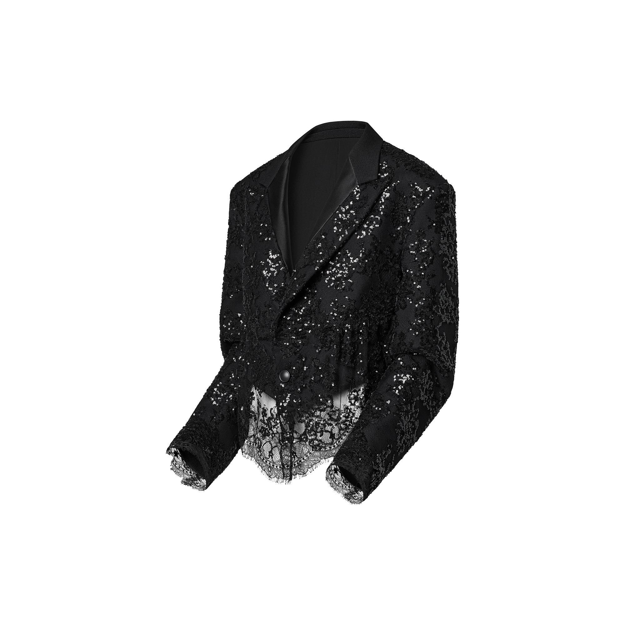 Louis Vuitton Sequin Lace Spencer Jacket | REVERSIBLE
