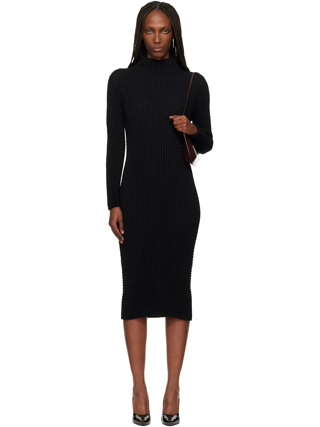 Black October Spongy-BK58 Midi Dress - 1