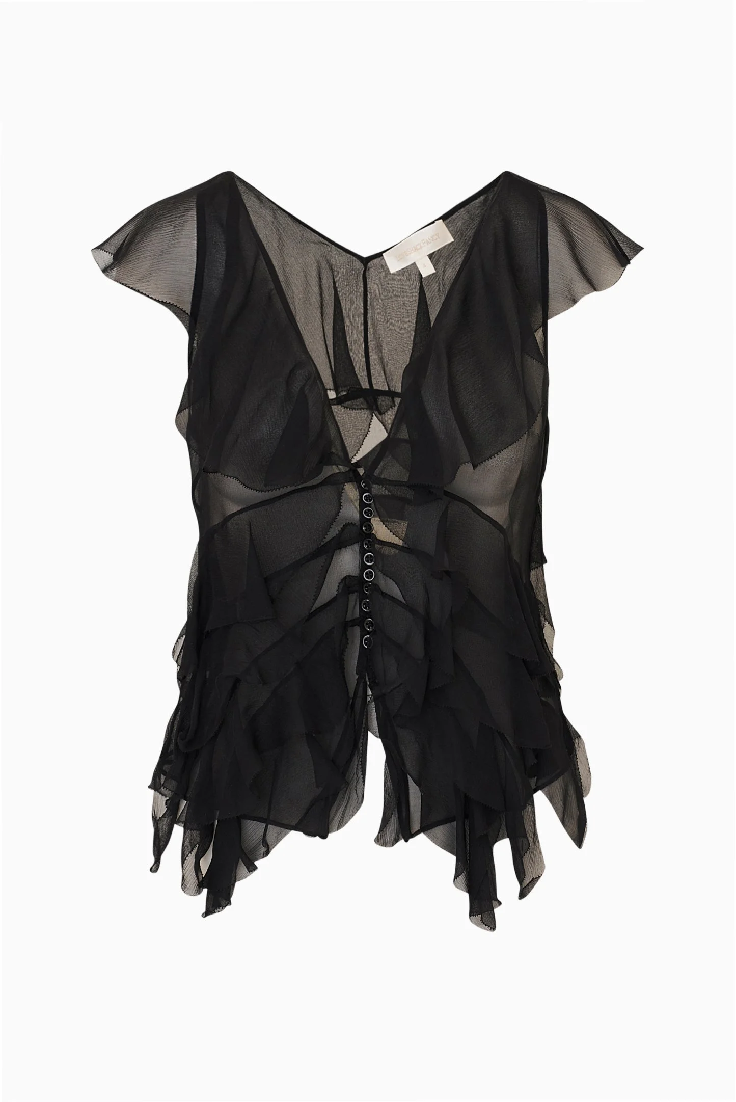 Elvareen Silk Ruffle Top - 1