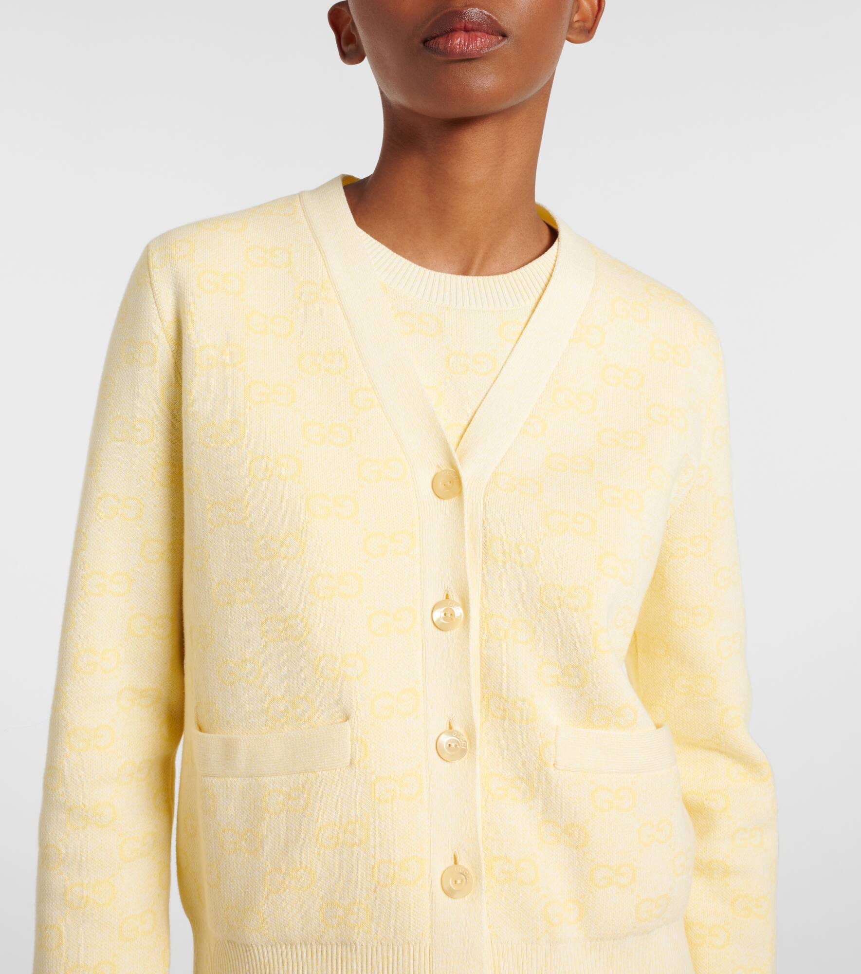GG cotton jacquard cardigan - 5