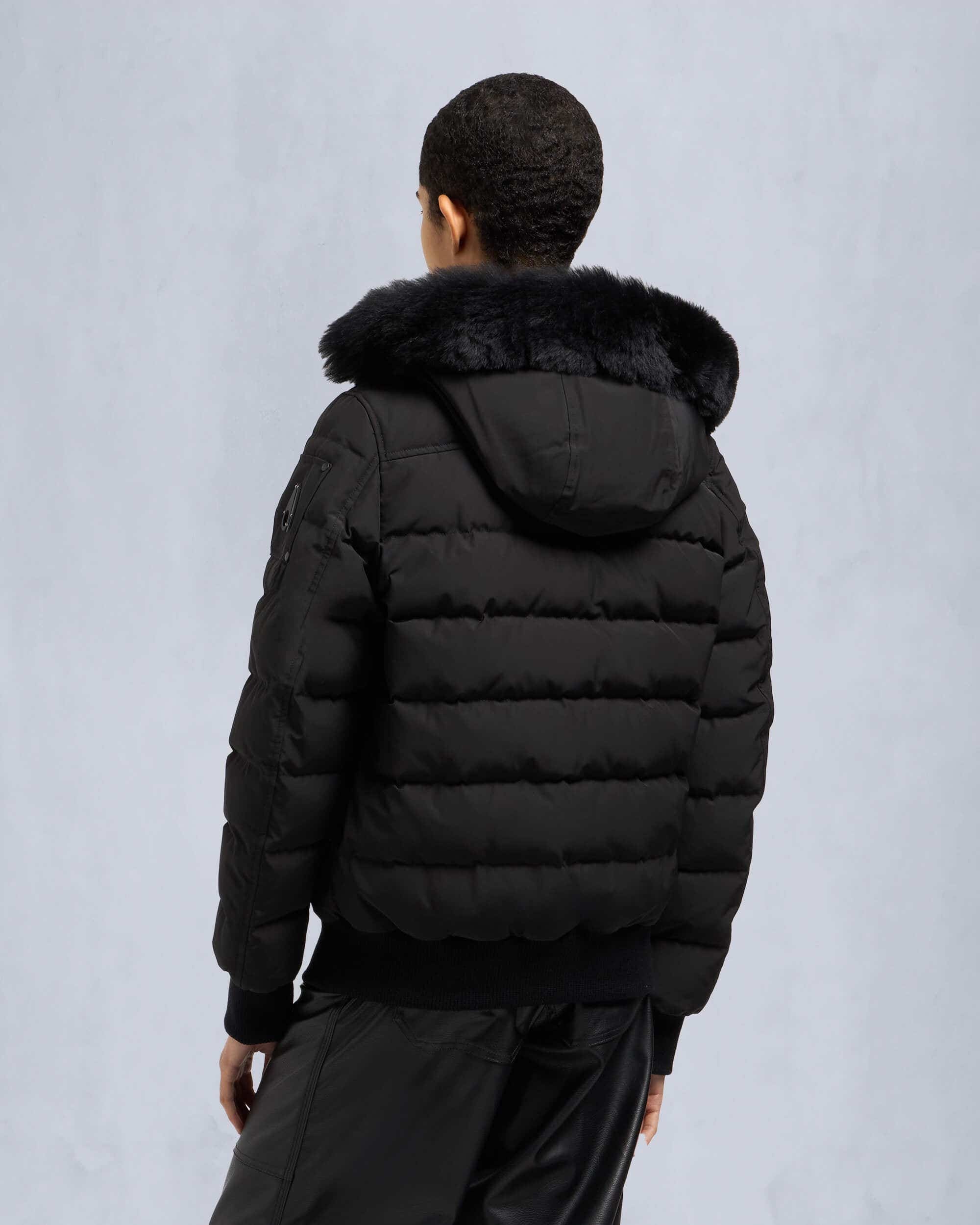 ONYX LADRIERE SHEARLING BOMBER JACKET - 4