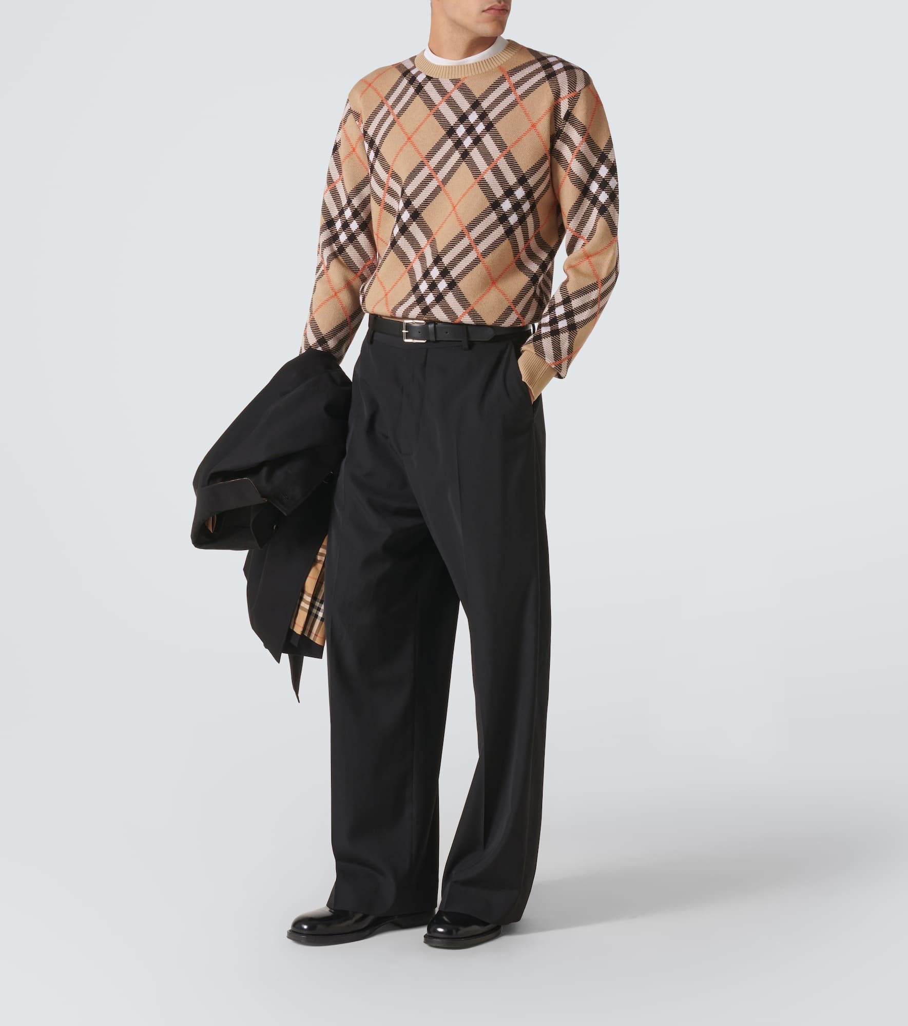 Burberry Check wool-blend sweater - 2
