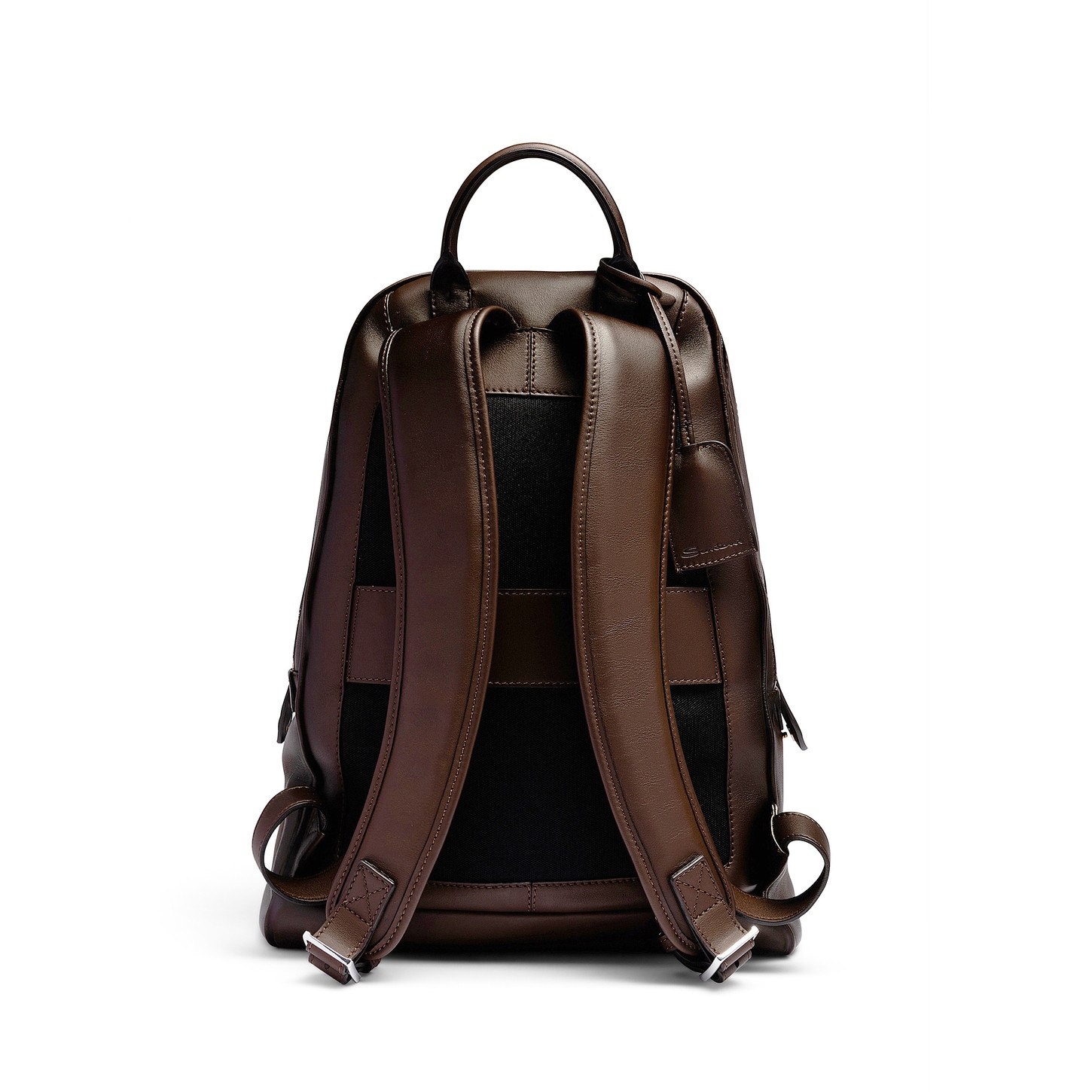 Dark brown leather backpack - 5