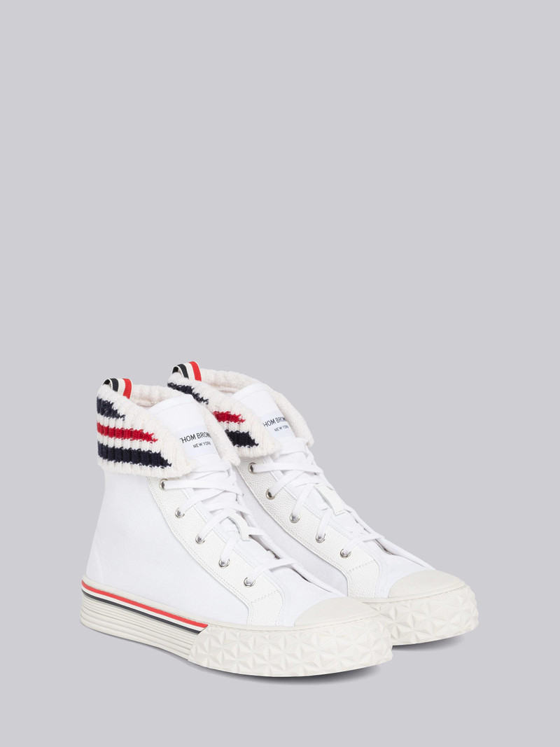 Canvas Knit Cuff Collegiate High Top 3