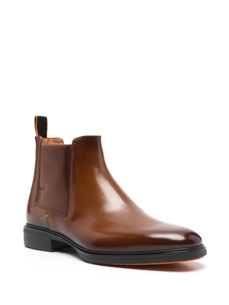 Santoni leather chelsea boots outlook