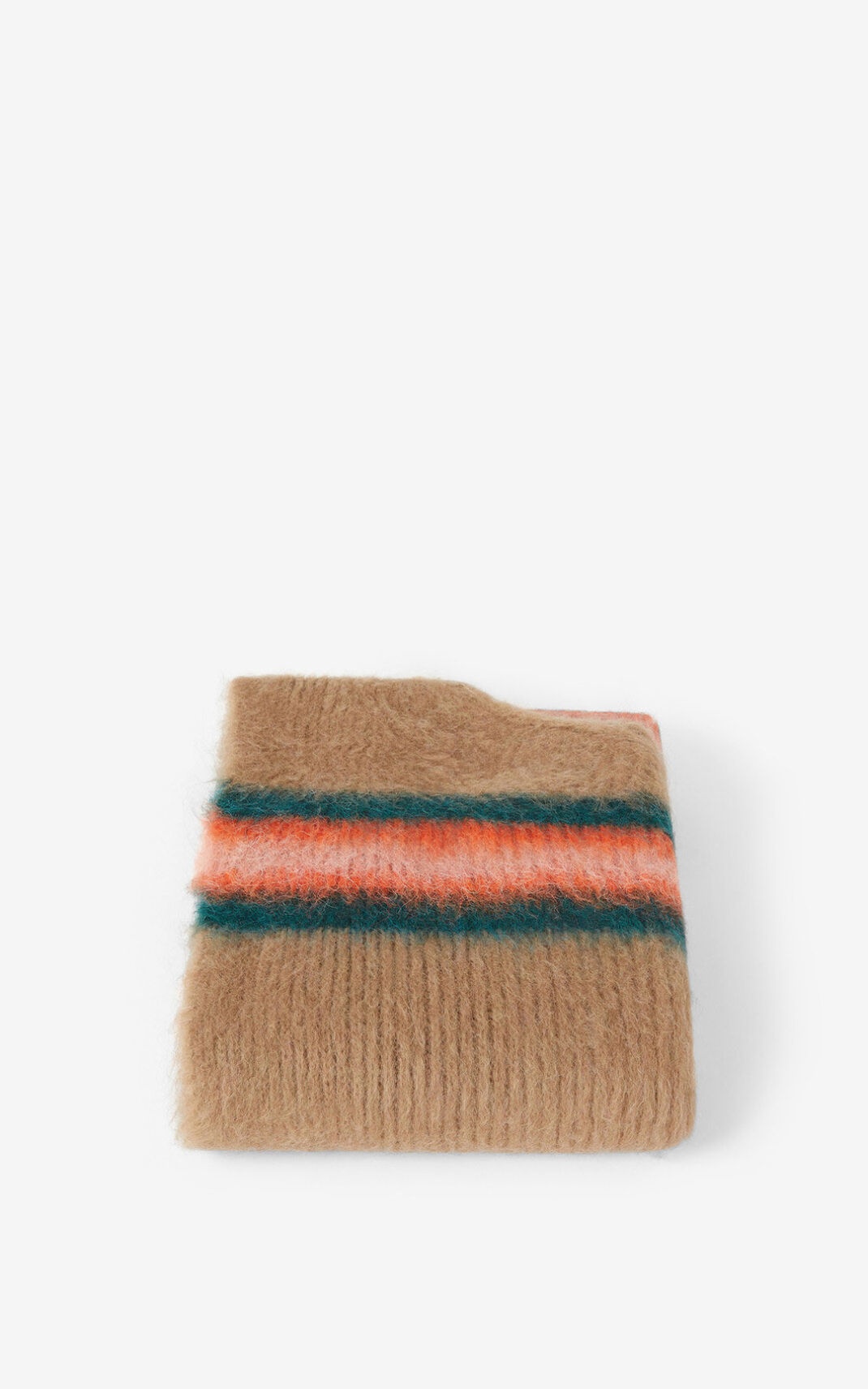 Striped alpaca wool scarf - 2