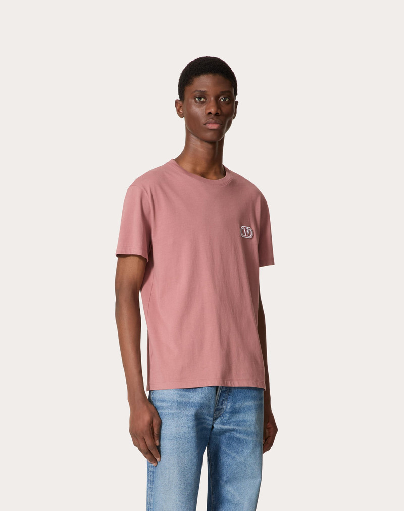 COTTON T-SHIRT WITH VLOGO SIGNATURE PATCH 3