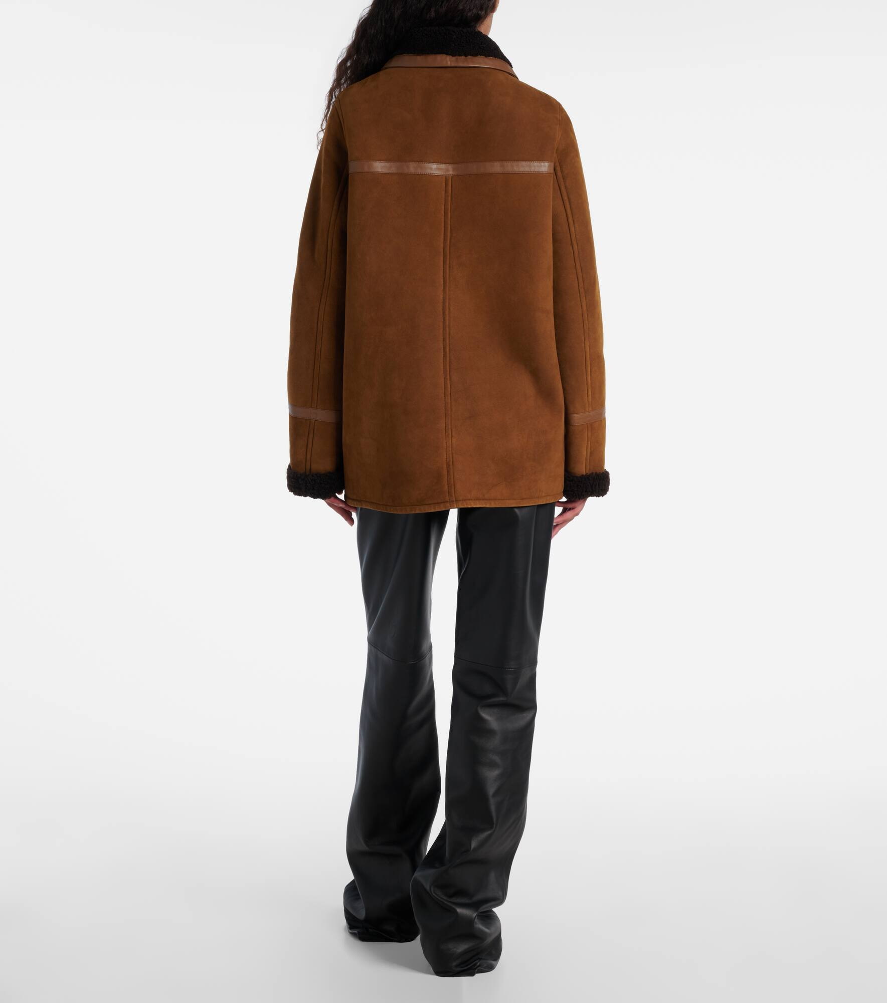 Reversible shearling coat - 3