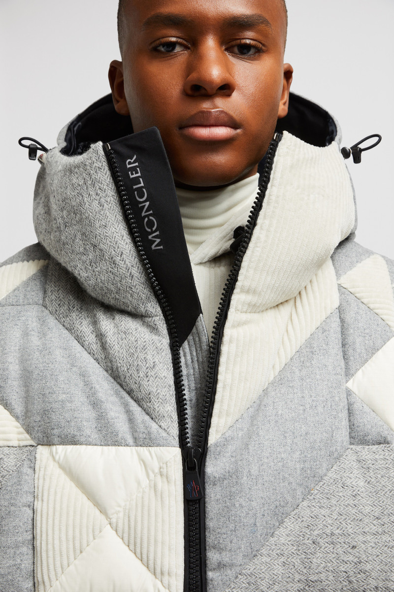 Sedrun Patchwork-Quilted Wool Short Down Jacket 8