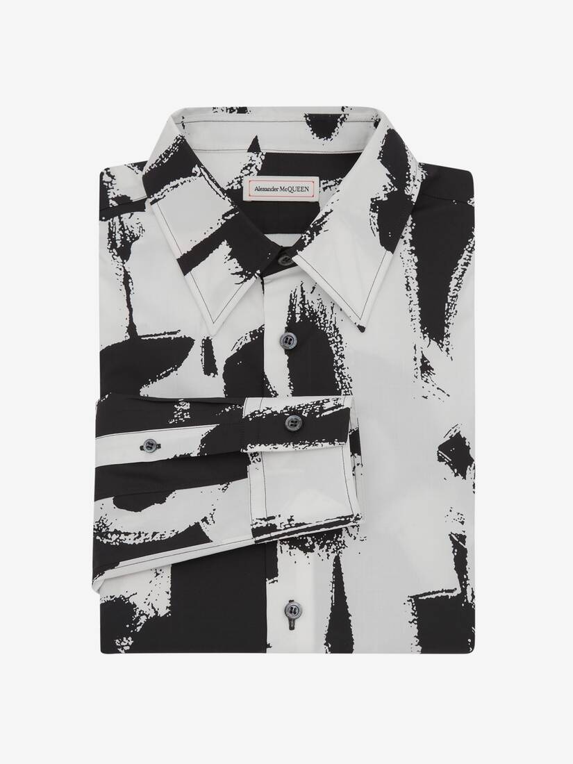 Mcqueen Graffiti Shirt in White/black - 5