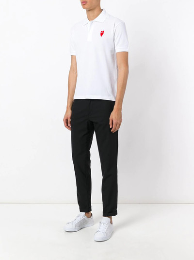 Comme des Garçons PLAY embroidered heart polo shirt outlook