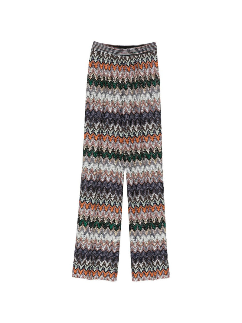 elasticated-waistband trousers 1